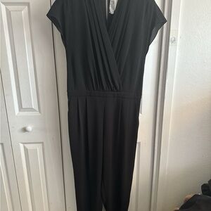 Barneys New York Black V-Neck Jumpsuit